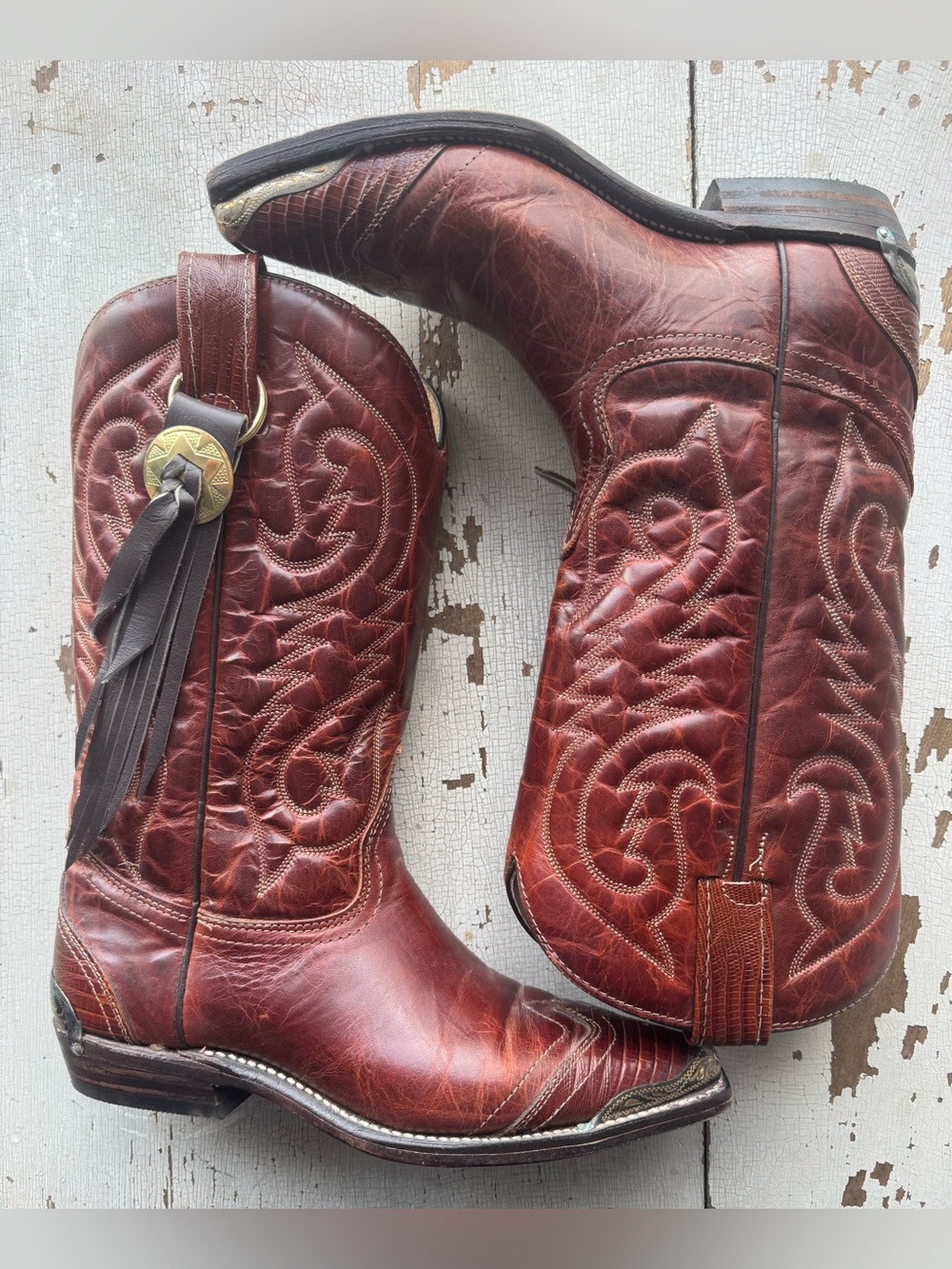 🤎 Vintage Western Leather Cowboy Boots – Made in Canada